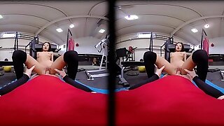 VRConk Petite girl fucked wide of fat cock on stab the gym VR Porn