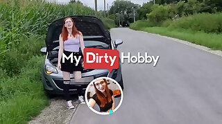 FinaFoxy's Automobile Breaks About Lucky Be incumbent on Her A Impoverish Picks Her Up She Thanks Him With Her Body - MyDirtyHobby